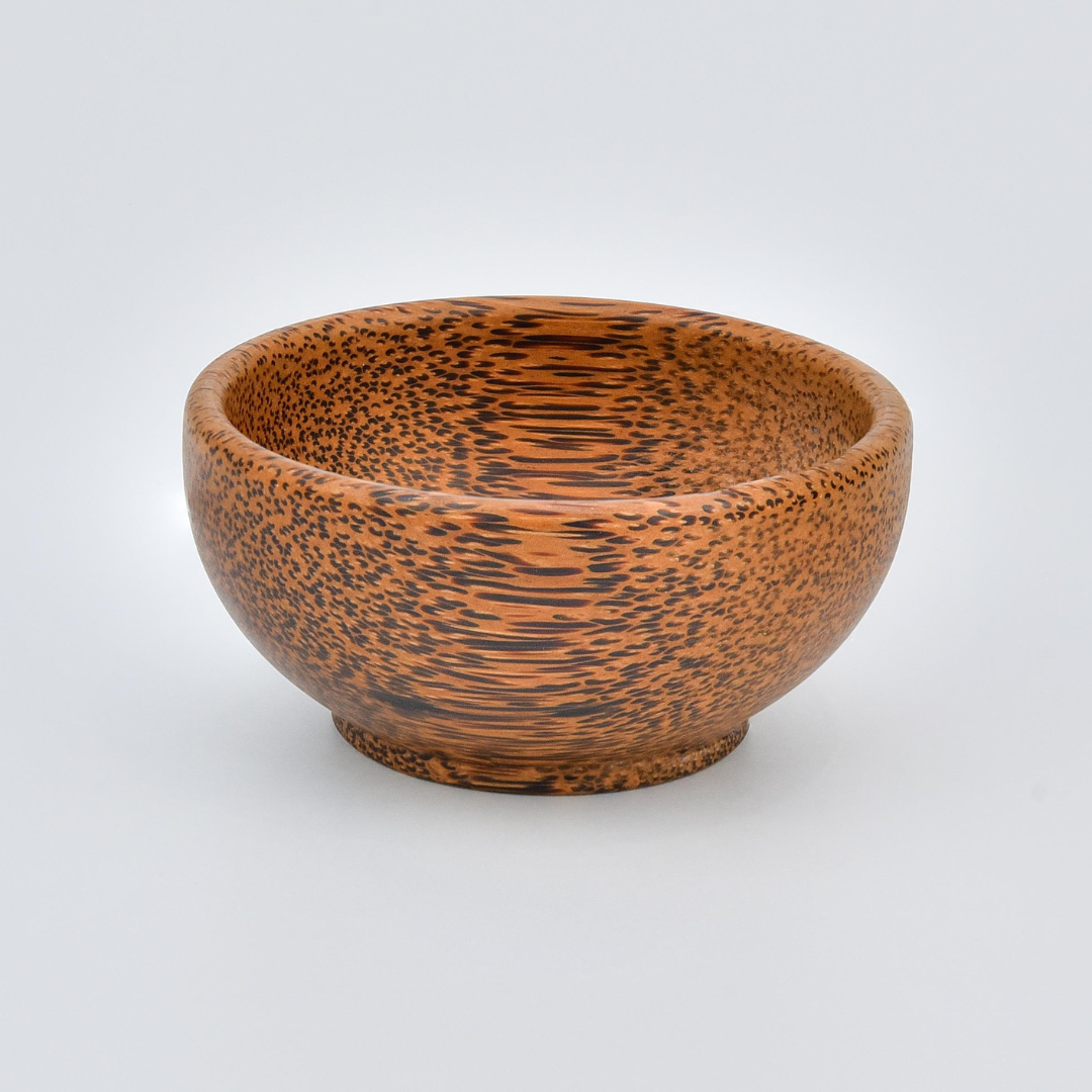 Brown - Hand Carved Coconut Wood Bowl (Small) main image 1
