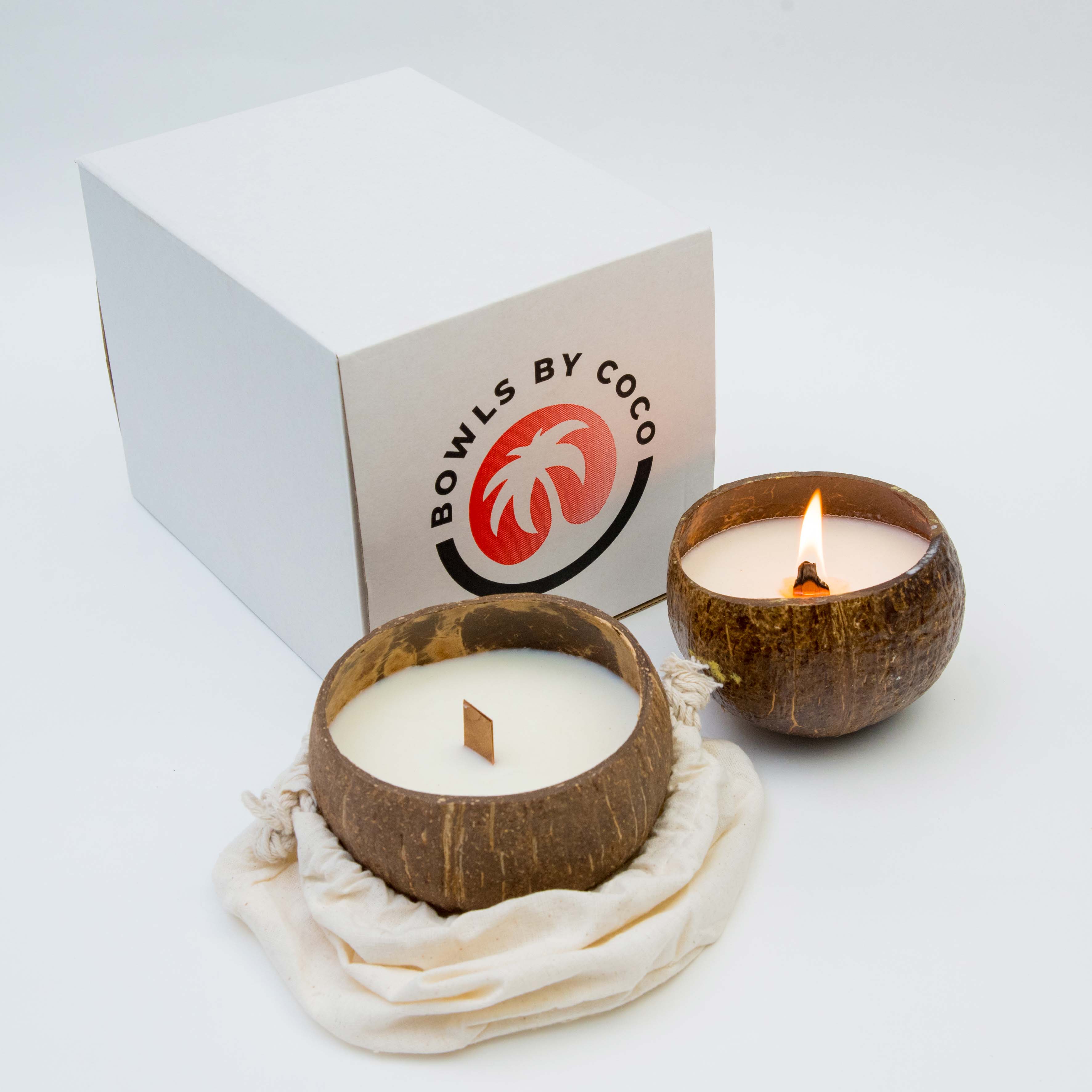 Coconut Shell Candles - Cinnamon Scent